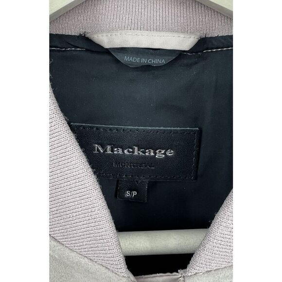 Mackage Vimka Bomber Goat Suede Dusty Pink Jacket Size Small - Picture 3 of 9